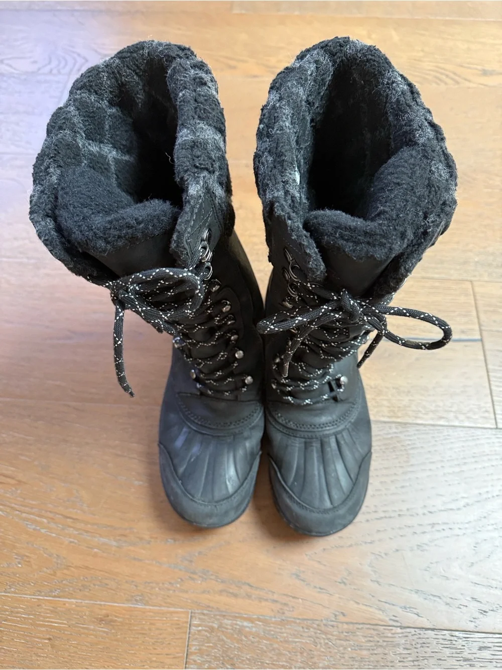 Sorel Black Lace-Up Insulated Winter Boots